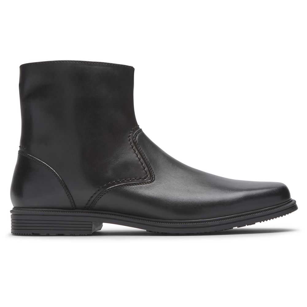 Botins Homem Rockport Taylor Waterproof Zipper Pretas,Portugal QCSOW-7492